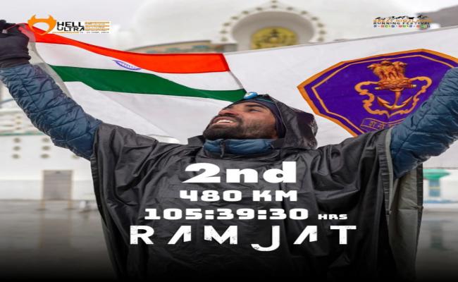 Ram Ratan Jat, CHEAA(R) of INAS330 at INS Shikra, Mumbai has Created History by Finishing 2nd in The Hell Ultra Race