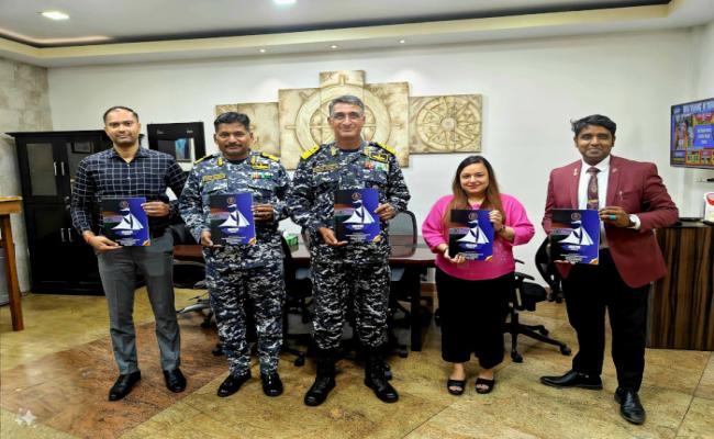 उदयन - 'उदय' का प्रतीक एक दृष्टि दस्तावेज़ आज रियर एडमिरल आदित्य हारा, ए.सी.ओ.पी. द्वारा नौसेना मुख्यालय, नई दिल्ली में अनावरण किया गया।