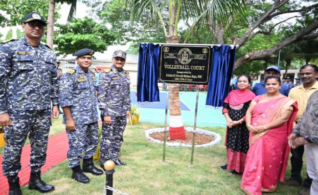 A Synthetic Volleyball Court was Inaugurated by Rear Admiral M Murali Mohan Raju, CSO (P and A), ENC
