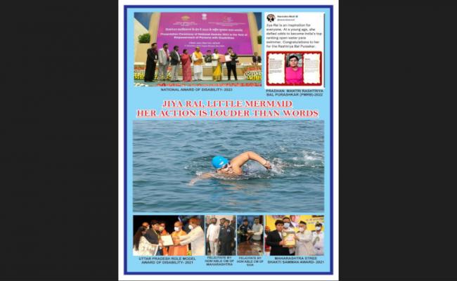 WNC Convey their Best Wishes to The Intrepid Jiya Rai Swimmer Jiya