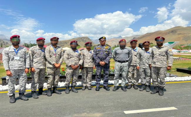 Adm Dinesh K Tripathi CNS during his Visit to Kargil War Memorial at Drass for Kargil Vijay Diwas Rajat Jayanti Celebrations on 26 July 2024