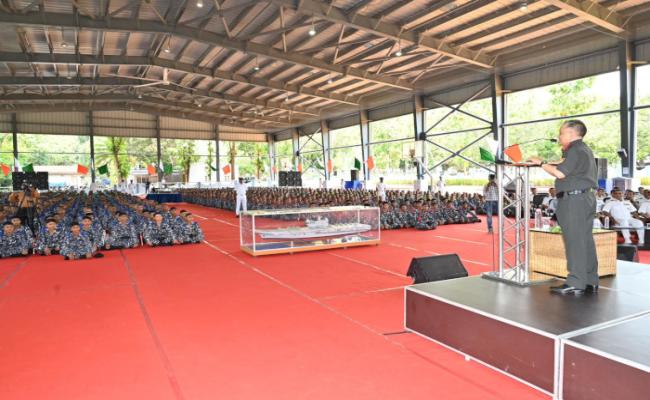General Anil Chauhan CDS Visited INS Chilka, The Premier Ab-Initio Training Establishment of Indian Navy for Agniveers on 01 Jun 2024.