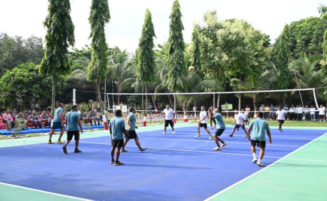 A Synthetic Volleyball Court was Inaugurated by Rear Admiral M Murali Mohan Raju, CSO (P and A), ENC