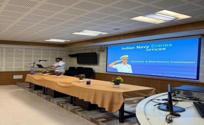 Commander (Dr) Shyama Prasad Dhar of Shipbuilding Center SBC Vizag Delivered an Inspiring Talk on 'Career in The Indian Navy’ at NIT Agartala on 27 August 2024.