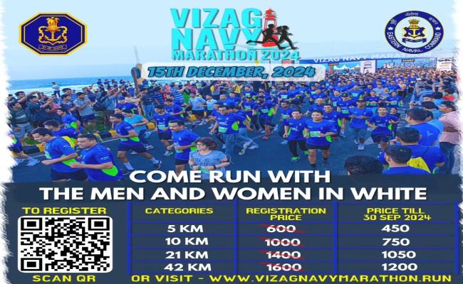 Vizag Navy Marathon is Back on 15 December 2024.