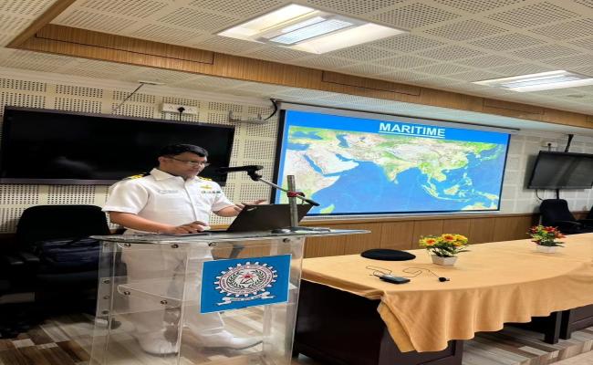 Commander (Dr) Shyama Prasad Dhar of Shipbuilding Center SBC Vizag Delivered an Inspiring Talk on 'Career in The Indian Navy’ at NIT Agartala on 27 August 2024.