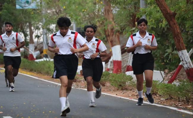 Farewell of 2nd batch of Agniveers post completion of NESS phase at Naval Station Bheemunipatnam, ENC