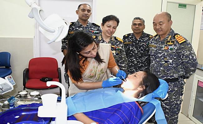 Oral Cancer Awareness and Screening Camp for Women Dependents of Armed Forces Personnel of ENC was Conducted By Dental Centre, INHS Kalyani