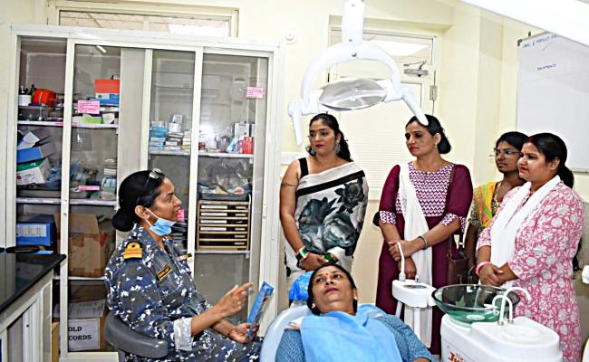 Oral Cancer Awareness and Screening Camp for Women Dependents of Armed Forces Personnel of ENC was Conducted By Dental Centre, INHS Kalyani
