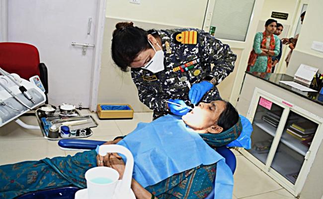 Oral Cancer Awareness and Screening Camp for Women Dependents of Armed Forces Personnel of ENC was Conducted By Dental Centre, INHS Kalyani