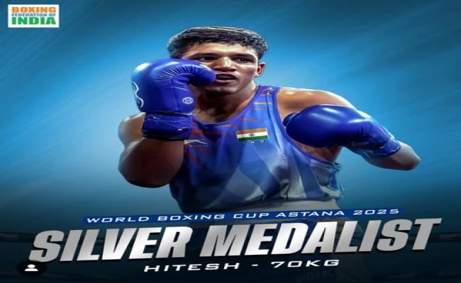 HITESH, LOG II OF INDIAN NAVY FOR CLINCHING THE SILVER MEDAL
