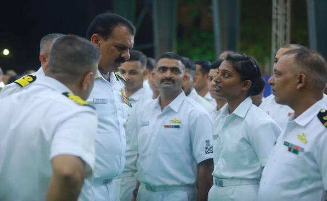 CNS, ADMIRAL DINESH K TRIPATHI INTERACTED WITH THE PERSONNEL OF EASTERN NAVAL COMMAND ENC