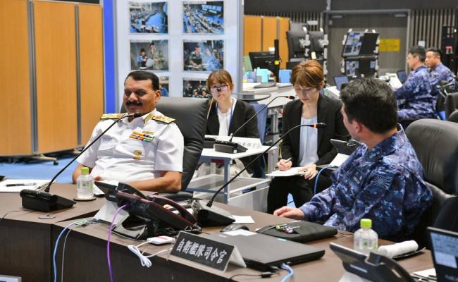 Admiral Dinesh K Tripathi, CNS, visited JMSDF’s Fleet Headquarters and the Maritime Operations Centre - the nerve centre of Japan’s maritime domain awareness. He was briefed on the organisation of JMSDF as also the objectives and roles of the Service. The visit and interactions in Japan pave the way for enhanced mutual understanding in key areas of shared maritime interests.