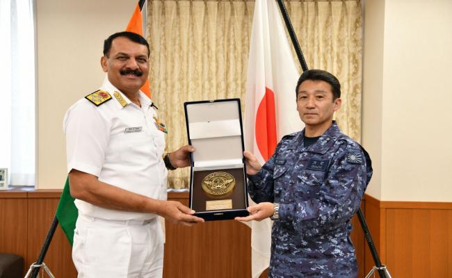 Admiral Dinesh K Tripathi, CNS, visited JMSDF’s Fleet Headquarters and the Maritime Operations Centre - the nerve centre of Japan’s maritime domain awareness. He was briefed on the organisation of JMSDF as also the objectives and roles of the Service. The visit and interactions in Japan pave the way for enhanced mutual understanding in key areas of shared maritime interests.