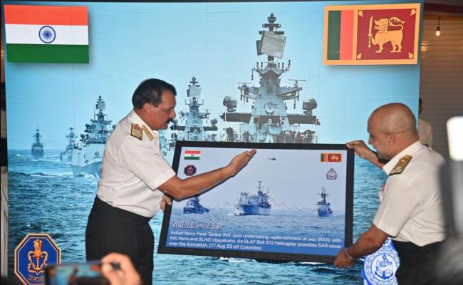 ADMIRAL DINESH K TRIPATHI, CNS HOSTED A DECK RECEPTION ON BOARD INS SATPURA 