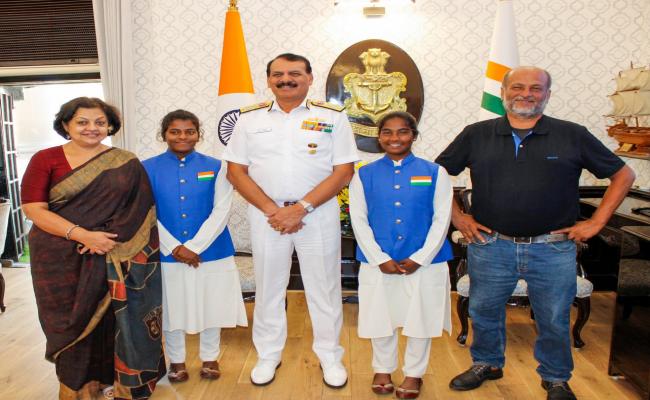 ADMIRAL DINESH K TRIPATHI, CNS INTERACTED WITH MISS SK RAMEEZA BHANU