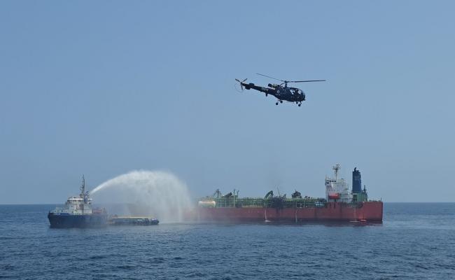INS TRIKAND UNDERTAKES SUCCESSFUL FIREFIGHTING AND RECOVERY OPERATION FOR MT FALCON