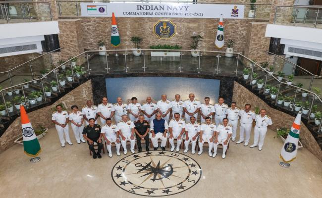 HON’BLE RAKSHA MANTRI SHRI RAJNATH SINGH ADDRESSED THE NAVAL COMMANDERS’ CONFERENCE 2025