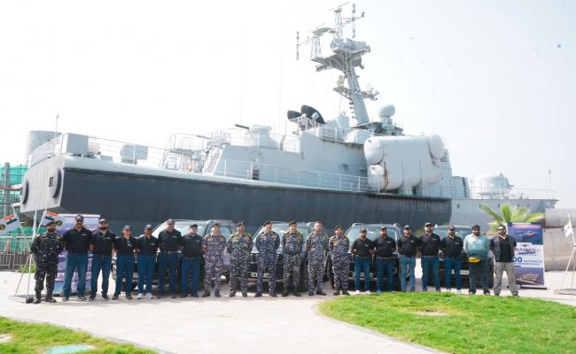 ‘NAMAN’ CAR RALLY CELEBRATES COMMISSIONING OF 100TH INDIGENOUS WARSHIP