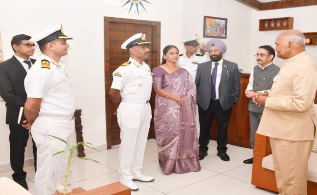 HON’BLE FORMER PRESIDENT OF INDIA, SHRI RAM NATH KOVIND, VISITED INS SHIVAJI 