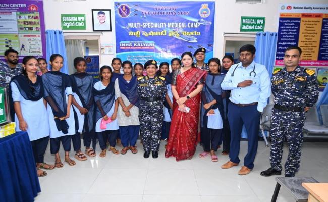 INHS KALYANI CONDUCTS NAVY DAY MEDICAL CAMP AT BHEEMUNIPATNAM