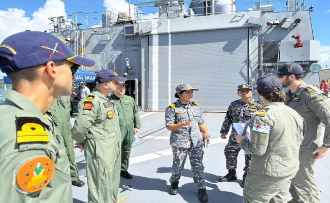 INS SAHYADRI ENGAGED IN JOINT INTERACTION WITH THE PARTICIPATING NAVIES - MALABAR 2025 