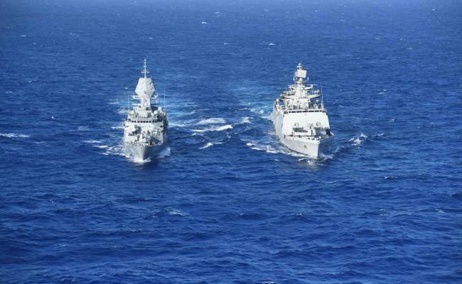 INS SAHYADRI, AS A PART OF ITS ONGOING OPERATIONAL DEPLOYMENT PARTICIPATED IN BILATERAL EXERCISE 