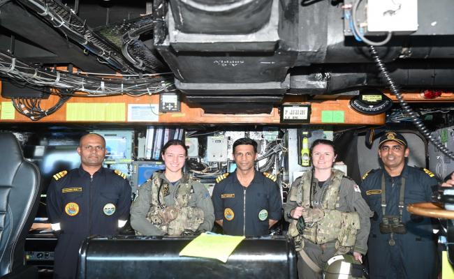 भा.नौ.पो. सह्याद्री ने चल रही परिचालन तैनाती के तहत द्विपक्षीय अभ्यास में भाग लिया