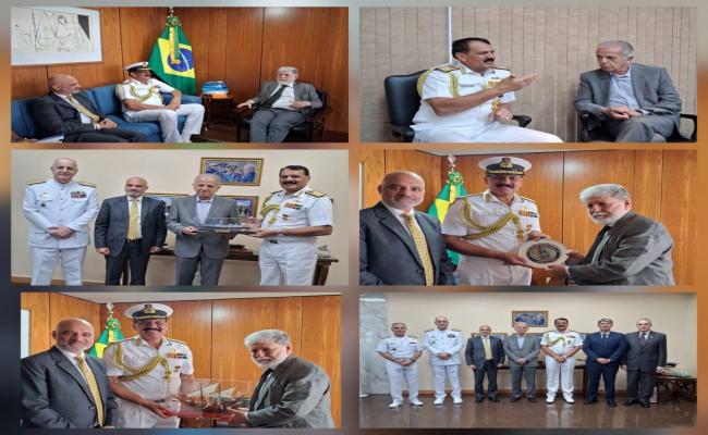 नौसेना प्रमुख ने ब्राज़ील की चल रही आधिकारिक यात्रा के दौरान श्री सेल्सो अमोरीम से मुलाकात की