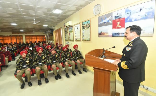 VCNS INAUGURATED A SCALED MODEL OF INS KOCHI AT MAHARAJA RANJIT SINGH ARMED FORCES PREPARATORY INSTITUTE 