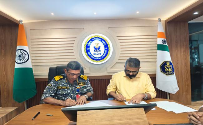 मुख्यालय दक्षिणी नौसेना कमान और एर्नाकुलम के लक्ष्मी अस्पताल के बीच एम.ओ.यू. पर हस्ताक्षर