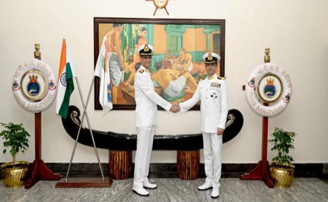 SURGEON COMMODORE B VIKAS ASSUMED COMMAND OF INHS SANJIVANI
