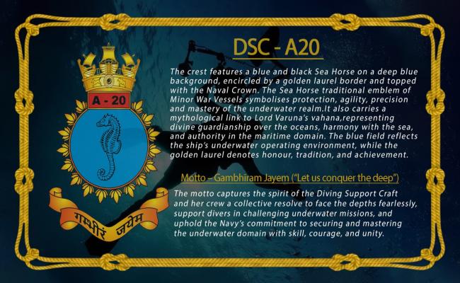 DSC - A20 THE FIRST INDIGENOUSLY BUILT DIVING SUPPORT CRAFT, IS ALL SET TO JOIN THE INDIAN NAVY