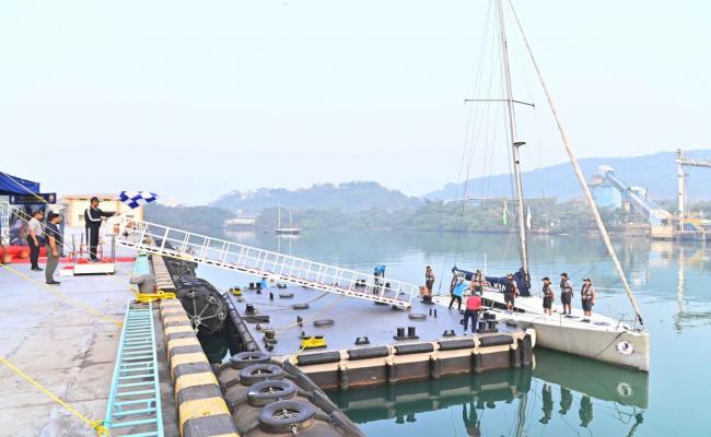 EASTERN NAVAL COMMAND FLAGGED OFF A SAILING EXPEDITION ONBOARD INS NEELKANTH