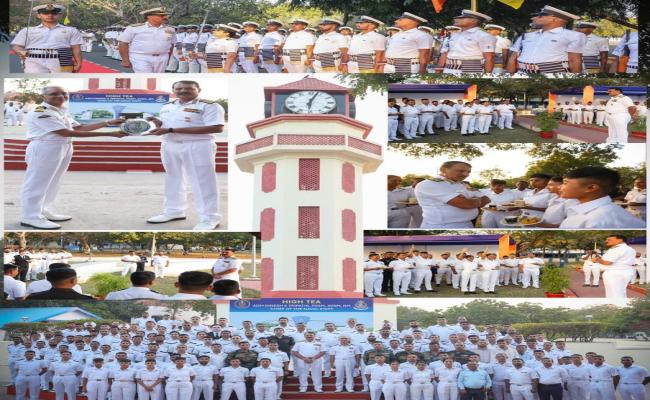 नौसेना प्रमुख ने भारतीय नौसेना के प्रमुख तकनीकी प्रशिक्षण संस्थान आईएनएस वलसुरा का दौरा किया