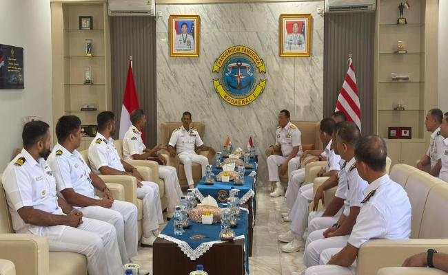  INDIAN NAVY FIRST TRAINING SQUADRON 1TS, CONCLUDED A SUCCESSFUL PORT CALL AT BELAWAN, INDONESIA