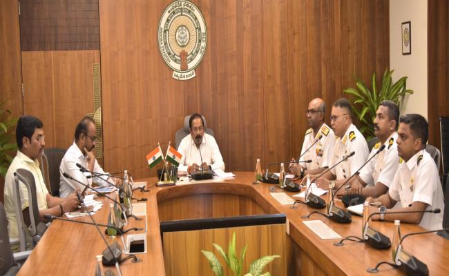 CHIEF OF STAFF, EASTERN NAVAL COMMAND, CALLED ON SHRI K. VIJAYANAND, IAS, CHIEF SECRETARY, GOVERNMENT OF ANDHRA PRADESH 