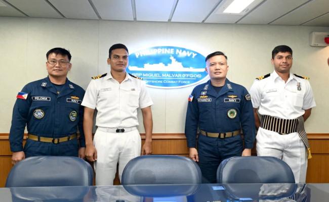 INDIAN NAVY WELCOMES BRP MIGUEL MALVAR, A FRIGATE OF PHILIPPINE NAVY