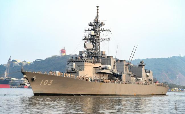 JAPAN MARITIME SELF-DEFENSE FORCE JMSDF, ON HER ARRIVAL AT VISAKHAPATNAM FOR PARTICIPATION IN IFR 2026 INDIA AND MILAN 2026