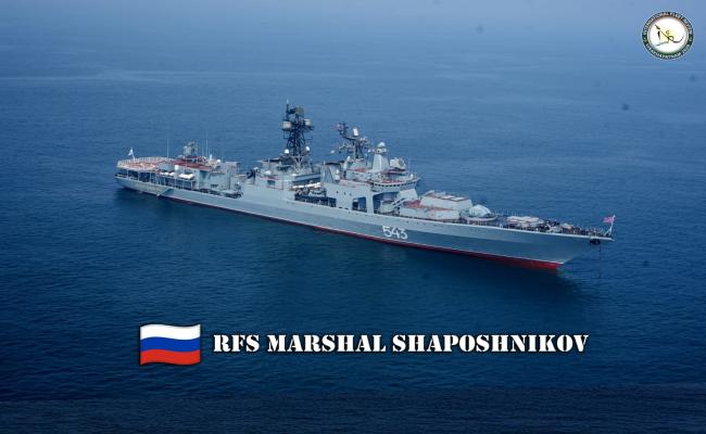 RFS MARSHAL SHAPOSHNIKOV, A FRIGATE OF THE RUSSIAN NAVY, ARRIVES AT VISAKHAPATNAM TO PARTICIPATE IN IFR 2026 INDIA AND MILAN 2026