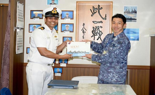 JAPAN MARITIME SELF-DEFENSE FORCE JMSDF, ON HER ARRIVAL AT VISAKHAPATNAM FOR PARTICIPATION IN IFR 2026 INDIA AND MILAN 2026