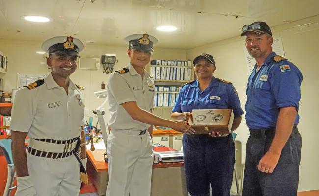 SOUTH AFRICAN NAVY, ON HER ARRIVAL AT VISAKHAPATNAM TO PARTICIPATE IN IFR 2026 INDIA AND MILAN 2026