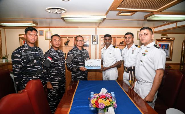 KRI BUNG TOMO-357, AN INDONESIAN NAVY FRIGATE, JOINS THE INTERNATIONAL FLEET AT VISAKHAPATNAM FOR IFR 2026 INDIA AND MILAN 2026