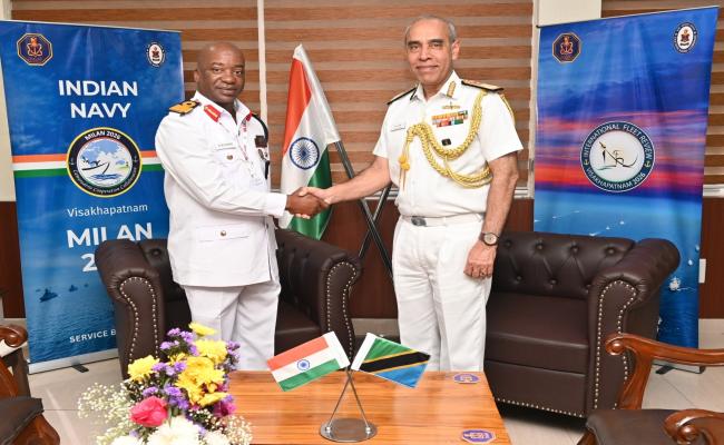 DCNS, INTERACTED WITH CMDE REINALD SELESTINE CHIEE, COMMANDANT, NAVAL TRAINING SCHOOL, TANZANIA