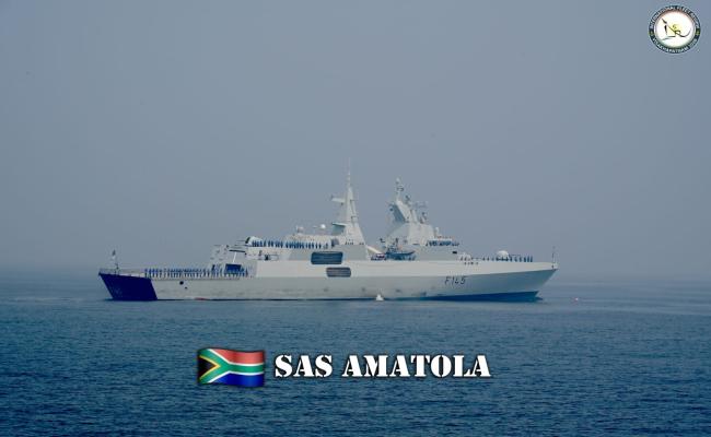 SOUTH AFRICAN NAVY, ON HER ARRIVAL AT VISAKHAPATNAM TO PARTICIPATE IN IFR 2026 INDIA AND MILAN 2026