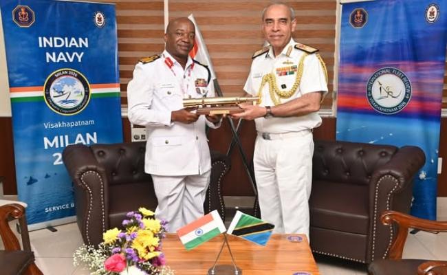DCNS, INTERACTED WITH CMDE REINALD SELESTINE CHIEE, COMMANDANT, NAVAL TRAINING SCHOOL, TANZANIA