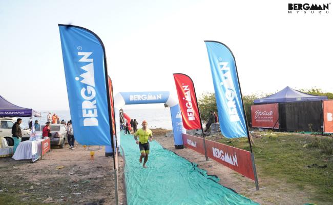 INDIAN NAVY’S PRANAV JHA SECURES PODIUM FINISH AT BERGMAN MYSURU HALF IRONMAN TRIATHLON