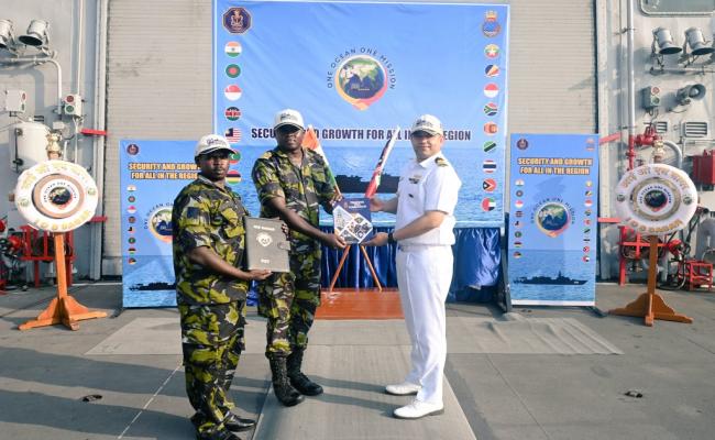 KENYA DEFENCE FORCES JOIN THE HARBOUR TRAINING PHASE OF IOS SAGAR 2026 AT SOUTHERN NAVAL COMMAND, KOCHI.