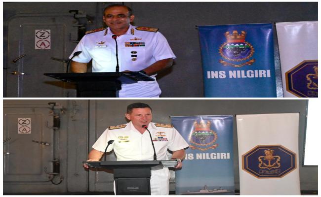 FLAG OFFICER COMMANDING-IN-CHIEF, ENC HOSTS RECEPTION AT INS NILGIRI DURING EXERCISE KAKADU