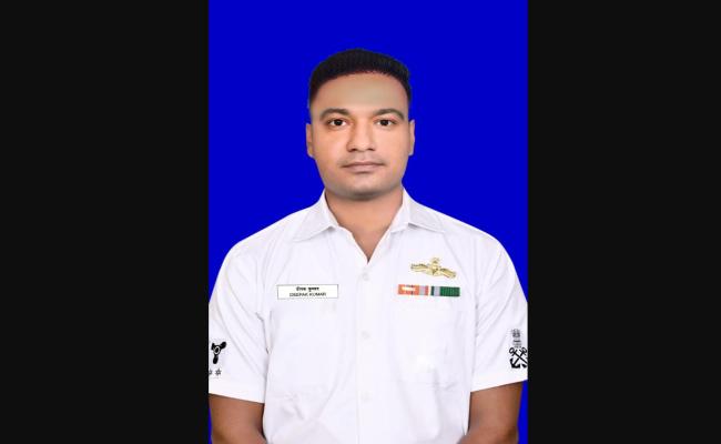 LATE PETTY OFFICER DEEPAK KUMAR WAS POSTHUMOUSLY CONFERRED THE SARVOTTAM JEEVAN RAKSHA PADAK